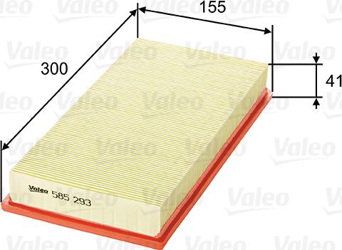Valeo 585293 - Filtro aria www.autoricambi360.it