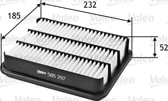 Valeo 585297 - Filtro aria www.autoricambi360.it