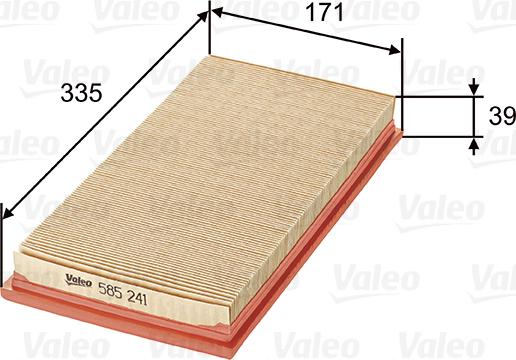 Valeo 585241 - Filtro aria www.autoricambi360.it