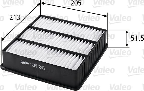 VALEO 585243 - Filtro aria www.autoricambi360.it