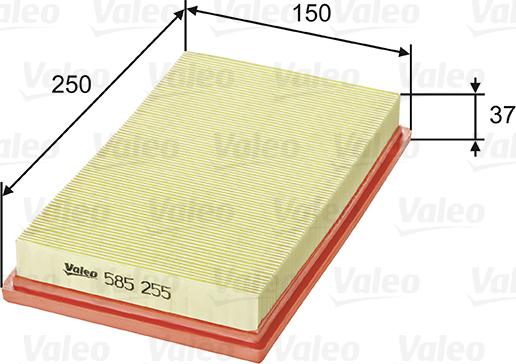 Valeo 585255 - Filtro aria www.autoricambi360.it
