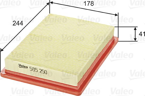 VALEO 585250 - Filtro aria www.autoricambi360.it