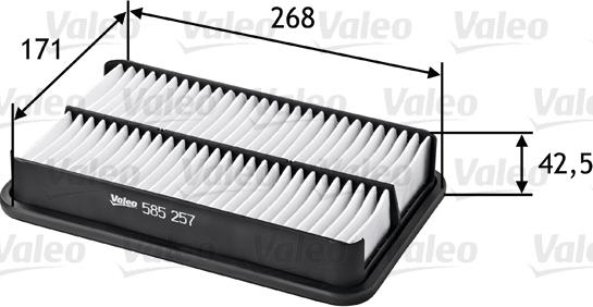 VALEO 585257 - Filtro aria www.autoricambi360.it
