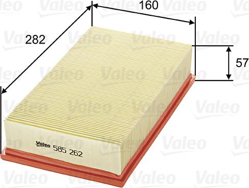 VALEO 585262 - Filtro aria www.autoricambi360.it