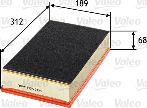 VALEO 585204 - Filtro aria www.autoricambi360.it