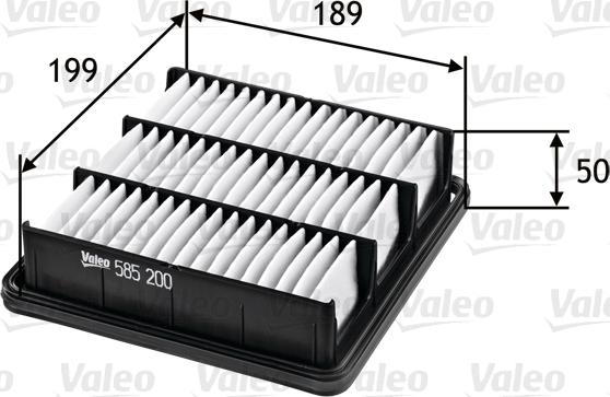VALEO 585200 - Filtro aria www.autoricambi360.it