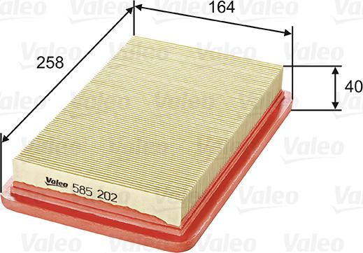 Valeo 585202 - Filtro aria www.autoricambi360.it