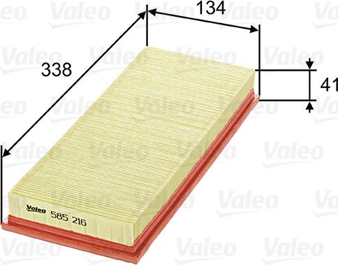 Valeo 585216 - Filtro aria www.autoricambi360.it