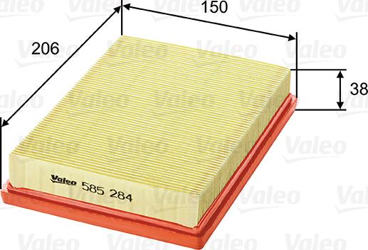 Valeo 585284 - Filtro aria www.autoricambi360.it