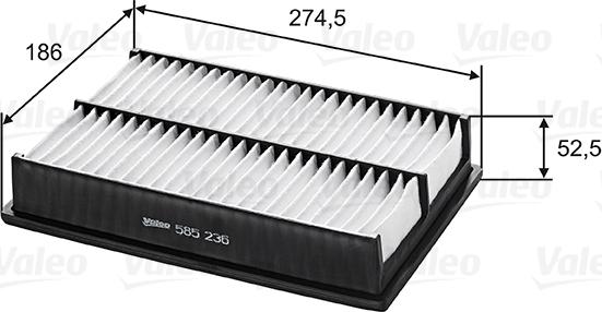 Valeo 585236 - Filtro aria www.autoricambi360.it