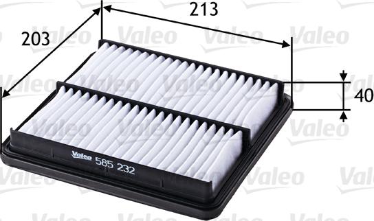 Valeo 585232 - Filtro aria www.autoricambi360.it