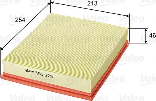 Valeo 585279 - Filtro aria www.autoricambi360.it