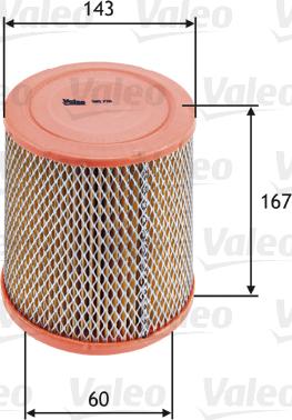 Valeo 585726 - Filtro aria www.autoricambi360.it