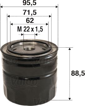 VALEO 586097 - Filtro olio www.autoricambi360.it