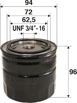 Valeo 586047 - Filtro olio www.autoricambi360.it