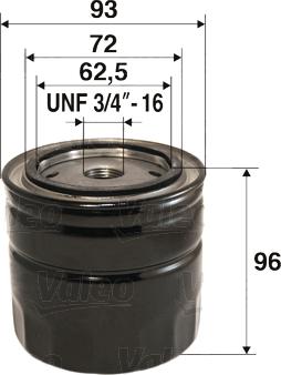 Valeo 586019 - Filtro olio www.autoricambi360.it