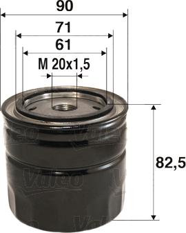 VALEO 586016 - Filtro olio www.autoricambi360.it
