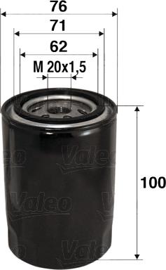 VALEO 586012 - Filtro olio www.autoricambi360.it