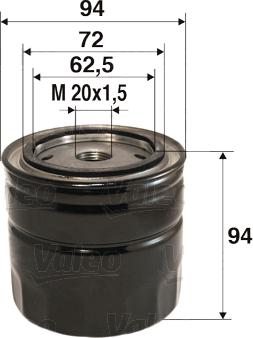 Valeo 586026 - Filtro olio www.autoricambi360.it