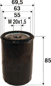Valeo 586021 - Filtro olio www.autoricambi360.it