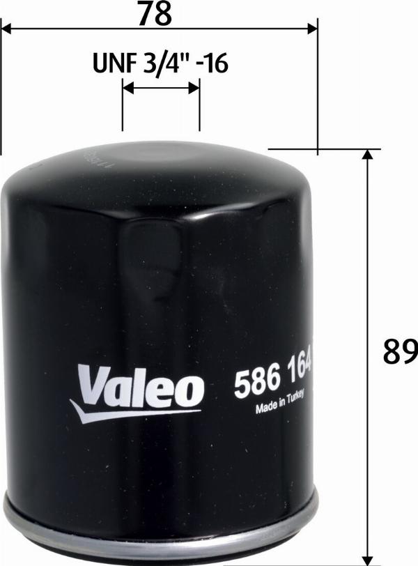 VALEO 586164 - Filtro olio www.autoricambi360.it