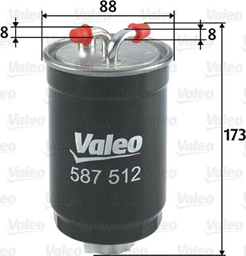 VALEO 587512 - Filtro carburante www.autoricambi360.it