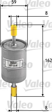 VALEO 587028 - Filtro carburante www.autoricambi360.it