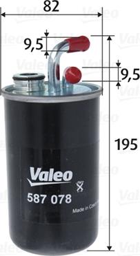 VALEO 587078 - Filtro carburante www.autoricambi360.it