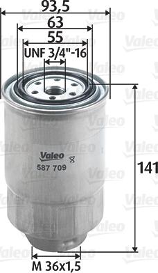 VALEO 587709 - Filtro carburante www.autoricambi360.it