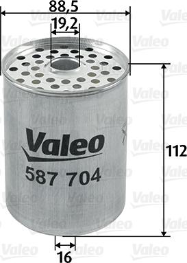 VALEO 587704 - Filtro carburante www.autoricambi360.it