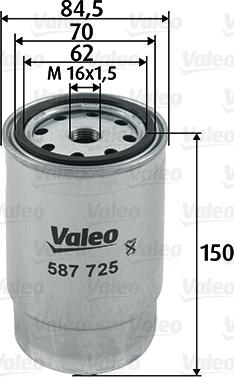VALEO 587725 - Filtro carburante www.autoricambi360.it
