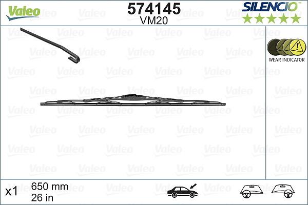 VALEO 574145 - Spazzola tergi www.autoricambi360.it