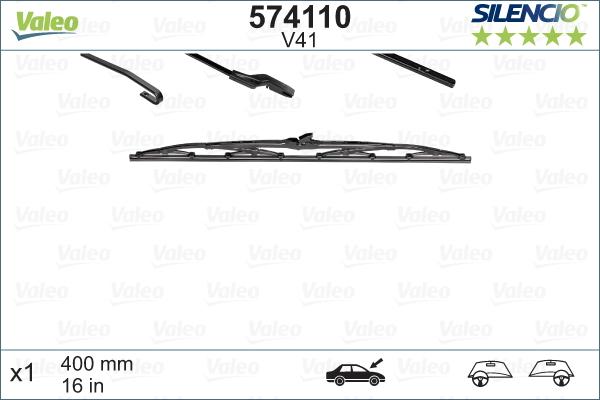 VALEO 574110 - Spazzola tergi www.autoricambi360.it