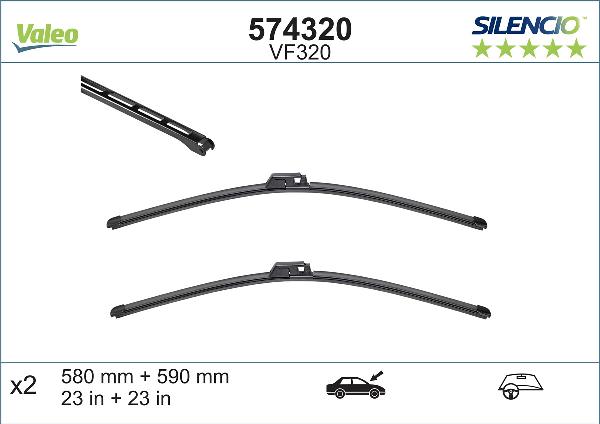 VALEO 574320 - Spazzola tergi www.autoricambi360.it