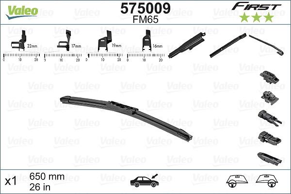 VALEO 575009 - Spazzola tergi www.autoricambi360.it