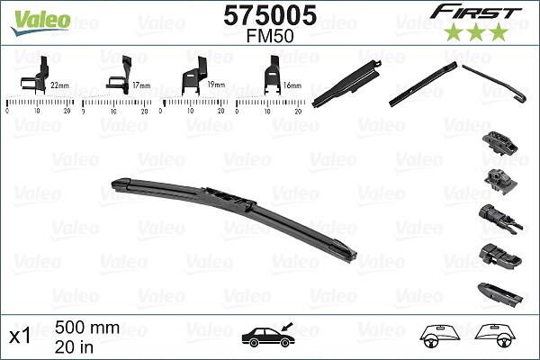 VALEO 575005 - Spazzola tergi www.autoricambi360.it