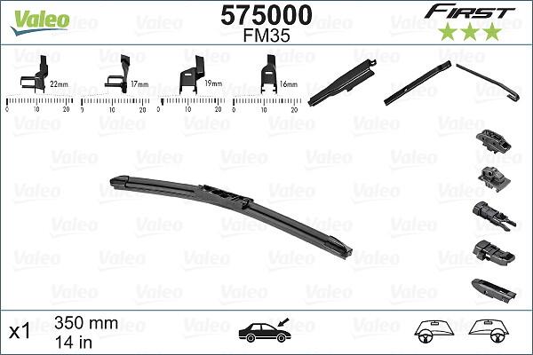 VALEO 575000 - Spazzola tergi www.autoricambi360.it