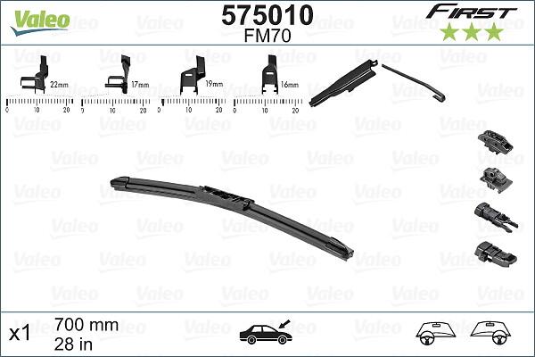 VALEO 575010 - Spazzola tergi www.autoricambi360.it