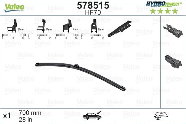 VALEO 578515 - Spazzola tergi www.autoricambi360.it