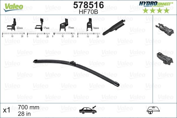 VALEO 578516 - Spazzola tergi www.autoricambi360.it