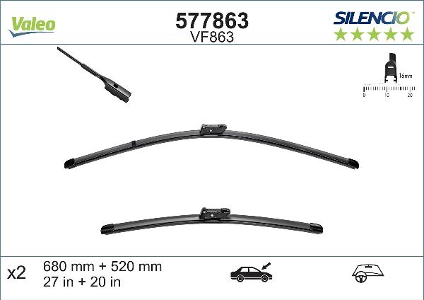 VALEO 577863 - Spazzola tergi www.autoricambi360.it