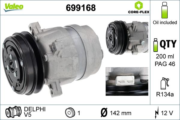 VALEO 699168 - Compressore, Climatizzatore www.autoricambi360.it