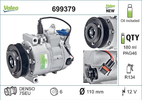 VALEO 699379 - Compressore, Climatizzatore www.autoricambi360.it