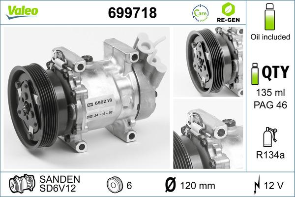 VALEO 699718 - Compressore, Climatizzatore www.autoricambi360.it