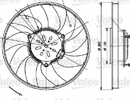 VALEO 696082 - Ventola, Raffreddamento motore www.autoricambi360.it