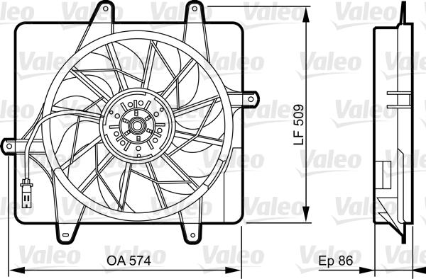VALEO 696365 - Ventola, Raffreddamento motore www.autoricambi360.it