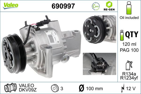 VALEO 690997 - Compressore, Climatizzatore www.autoricambi360.it