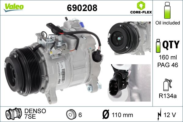 VALEO 690208 - Compressore, Climatizzatore www.autoricambi360.it
