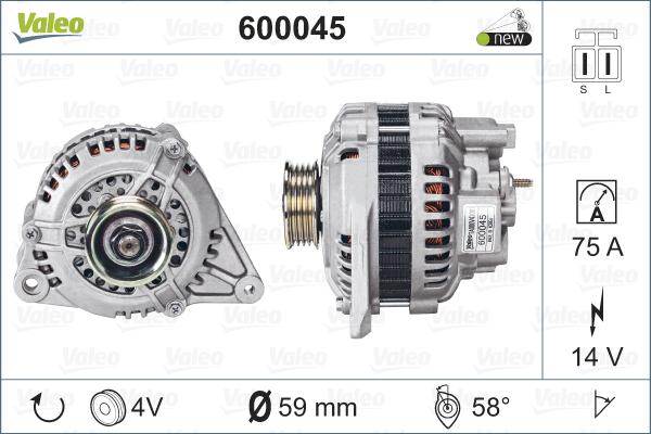 VALEO 600045 - Alternatore www.autoricambi360.it