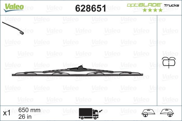 VALEO 628651 - Spazzola tergi www.autoricambi360.it